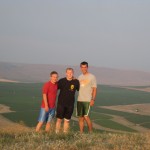 Climbing a mountain (Daniel on right)