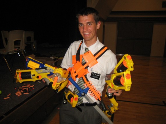 Daniel ready for Nerf Wars