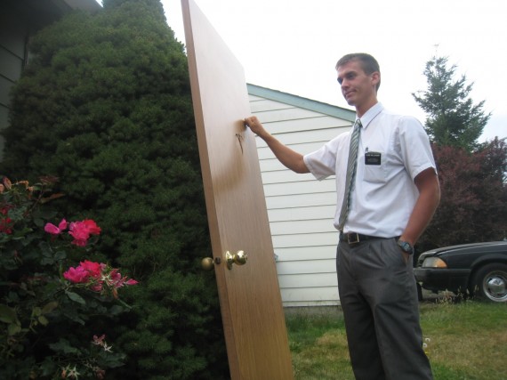 Daniel knocking on doors