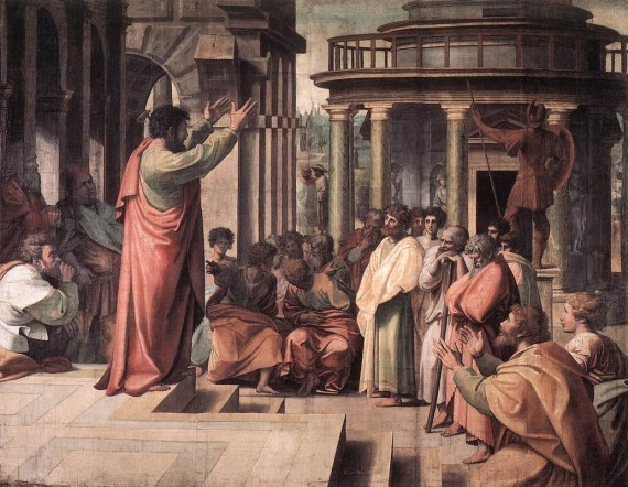 The Apostle Paul preaching
