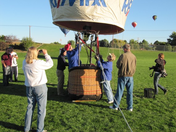 Hot Air Balloons Over Ponds Park