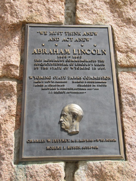Lincoln Monument plaque