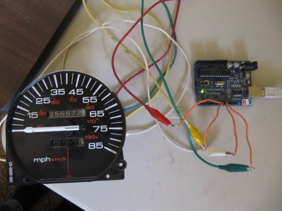 Odometer connected to Arduino