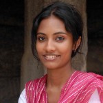 Beautiful woman of Mahhabalipuram, India