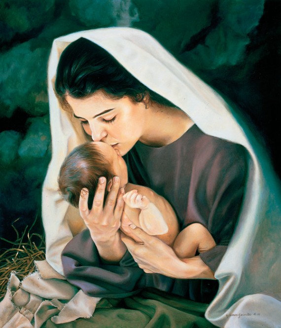 Mary holding child
