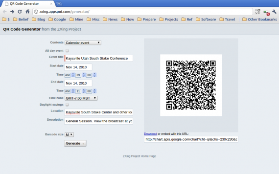 QR Code Generator screenshot