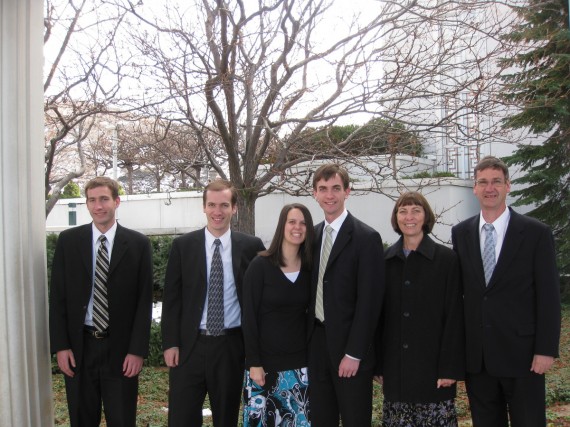 Family photograph at the Bountiful Temple