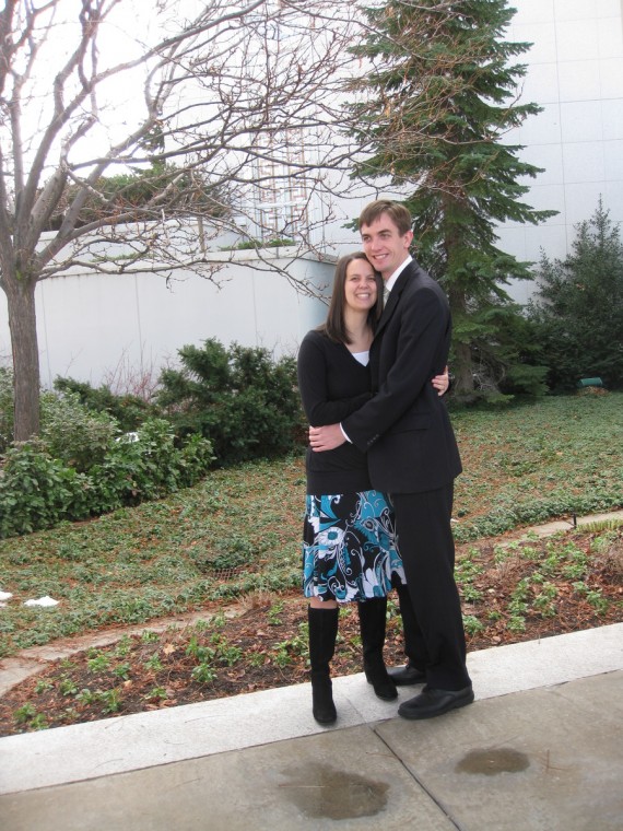 Rachel and Jake together at the Bountiful Temple
