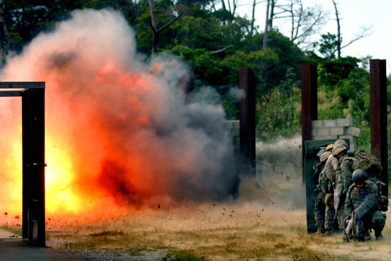 A blast during the Dynamic Entry course