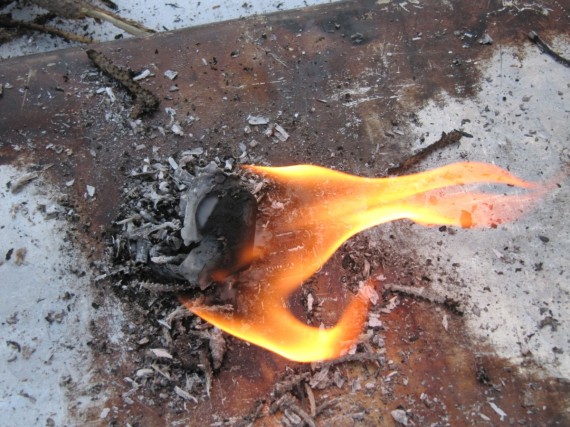 Fire starter is still burning