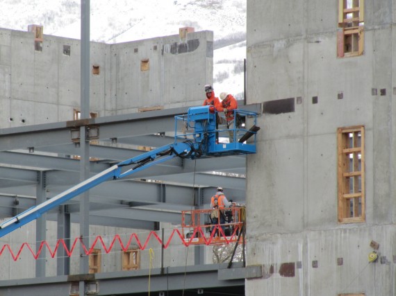 Brigham City Utah Temple floor construction