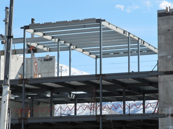 Brigham City temple floor construction closeup