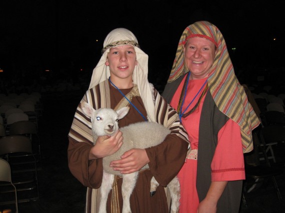 Mesa Easter Pageant father and son shepherds