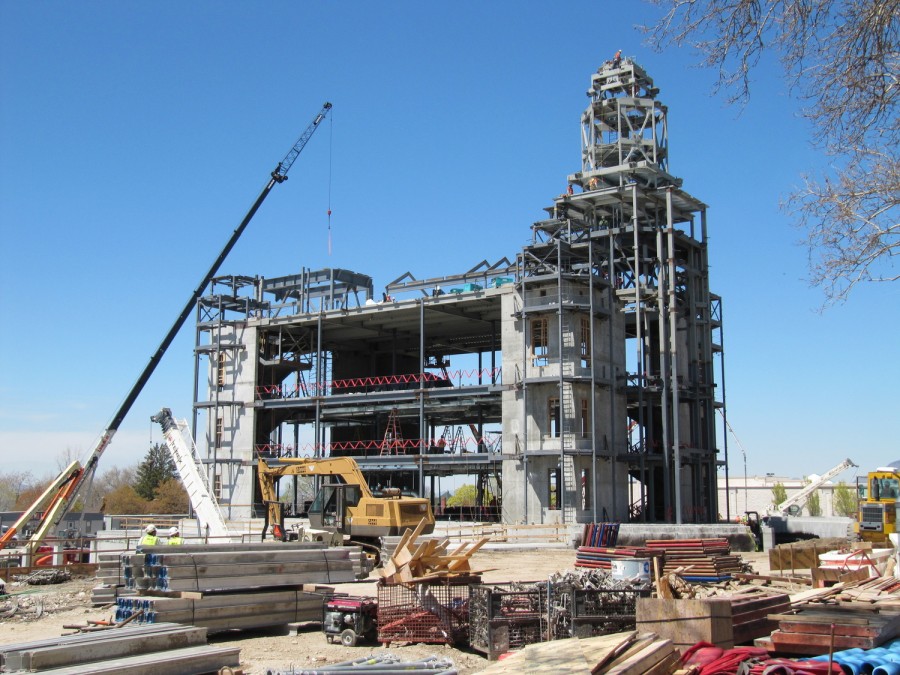 Brigham City Temple construction