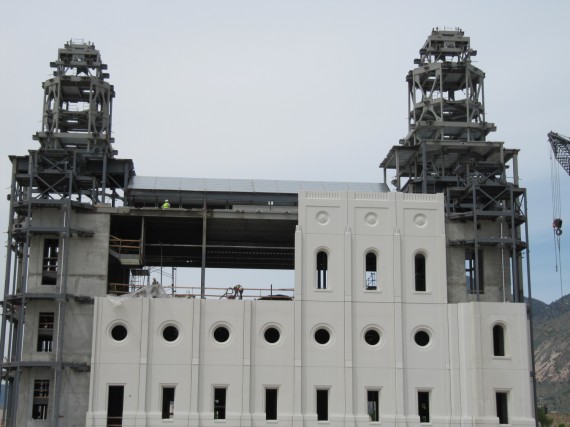 Brigham City Temple three upper panels