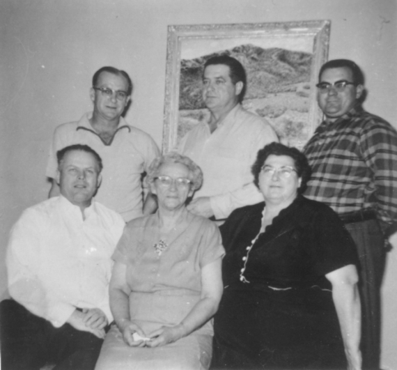 Edith with her mother and brothers
