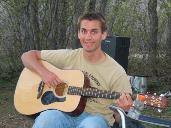 North Fork Park Dan playing guitar