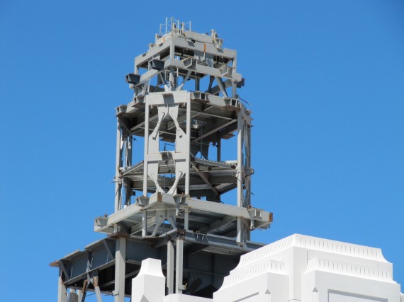 Brigham City Temple unfinished spire closeup