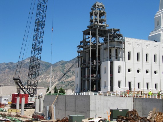 Brigham City Utah Temple construction closeup