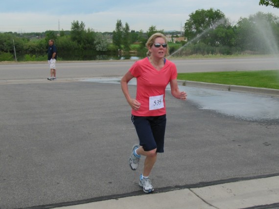 Kaysville Utah South Stake 5K runner finishing