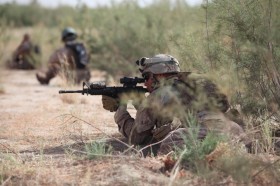 Patrol near Combat Outpost Castle, Helmand province, Afghanistan