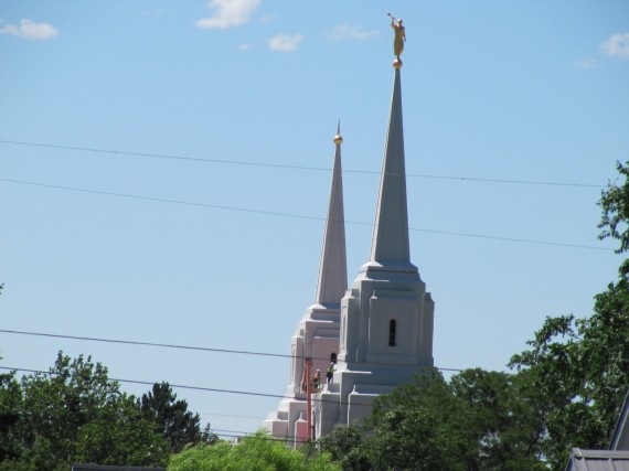 Brigham City Utah Temple Moroni two spires