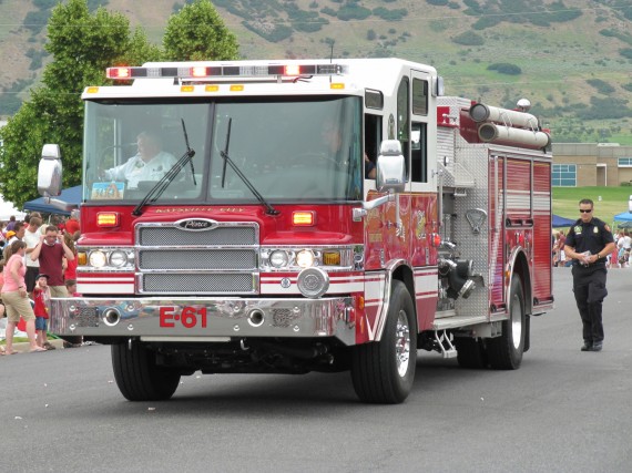 Kaysville July 4th Parade fire engine