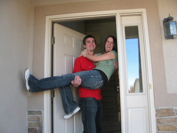 Carrying the bride over the threshold