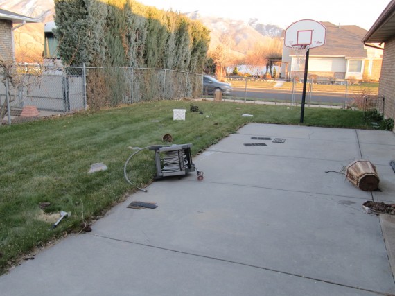 Kaysville windstorm backyard