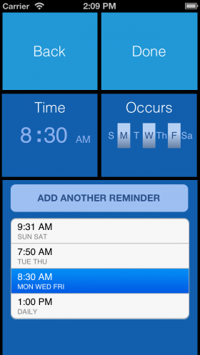 Goalie Multiple Reminders View